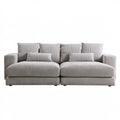 Modułowa sofa 3-osobowa ze sztruksu jasnoszara 250 x 100 x 85 cm